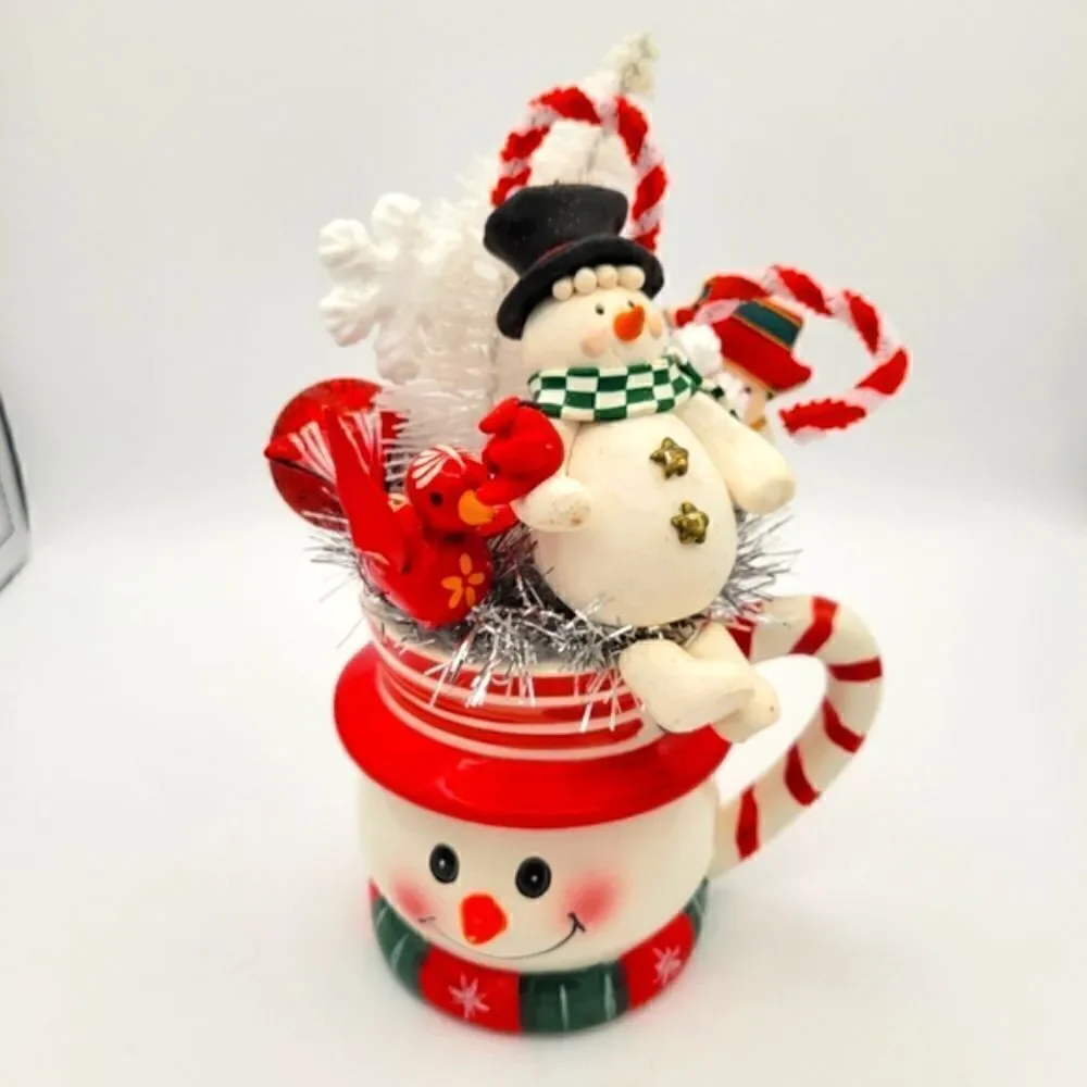 Vintage Frosty the Snowman Christmas Mug Assemblage